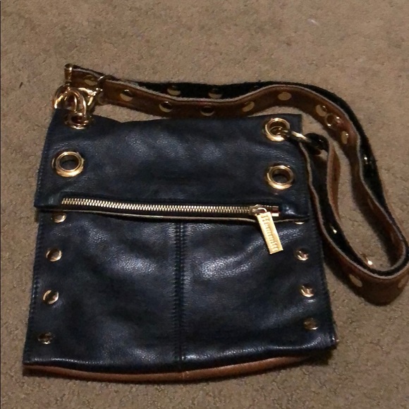 Hammitt Handbags - Hammitt Navy Blue Crossbody with Gold Hardware